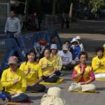 Falun Gong in protest