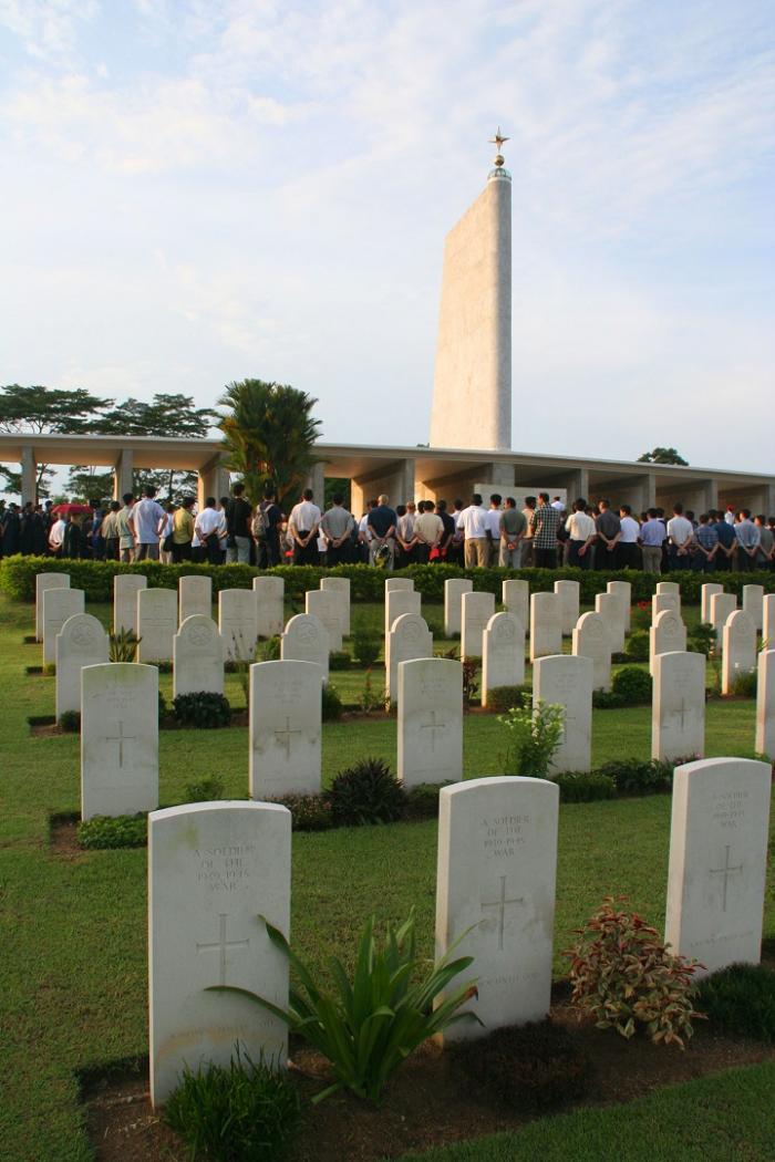 The Singapore Memorial located in the Kranji War Cemetery