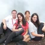 Blake Slater, Tracy Vieira, Megan Vieira and Katelyn Vieira at Kaieteur Falls last Christmas