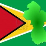 guyana map flag