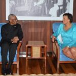 President David Granger and Baroness Patricia Scotland, Secretary-General of Commonwealth of Nations during the meeting