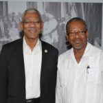 President David Granger and Vice-Chancellor of the University of Guyana, Professor Ivelaw Griffith