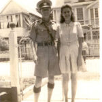 Mr. Victor Fitt and sister, Helen, in Duke Street, Kingston in 1943