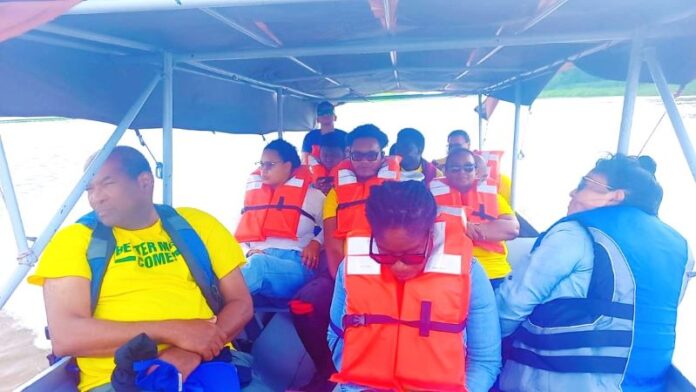 AFC Leader Nigel Hughes, Lara George, and the AFC team visit Orealla on Saturday, May 3, 2025