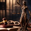 Lady Justice with gavel and handcuffs